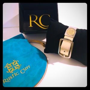 Rustic Cuff leather buckle bracelet.